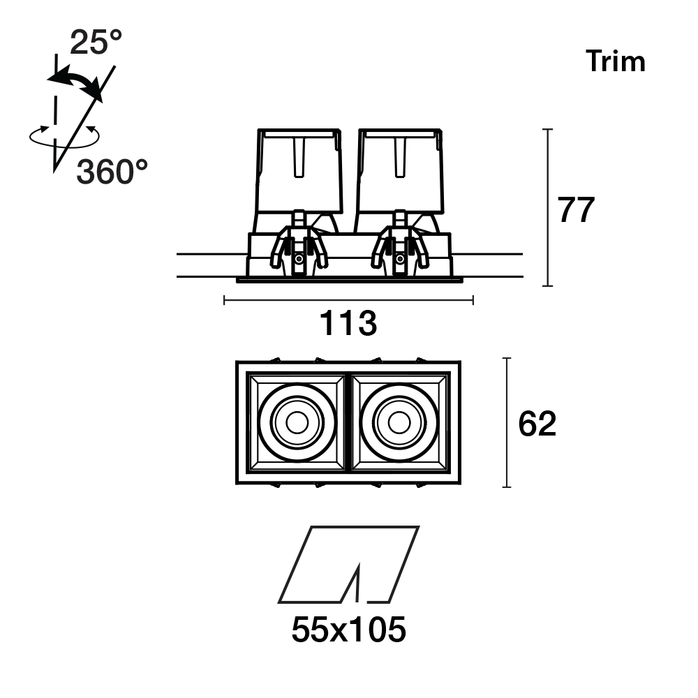 Adapt II 55 Adj. Square Twin - Image 2