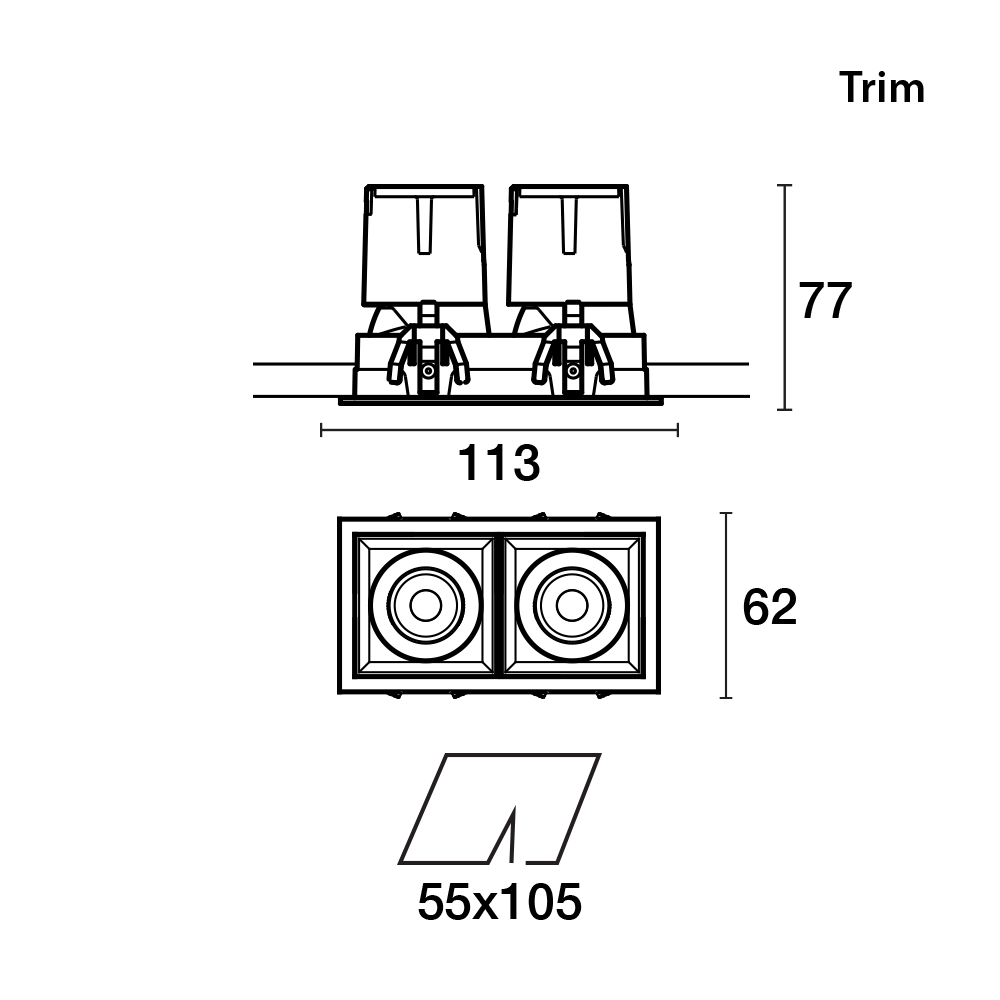Adapt II 55 Fixed Square Twin - Image 2